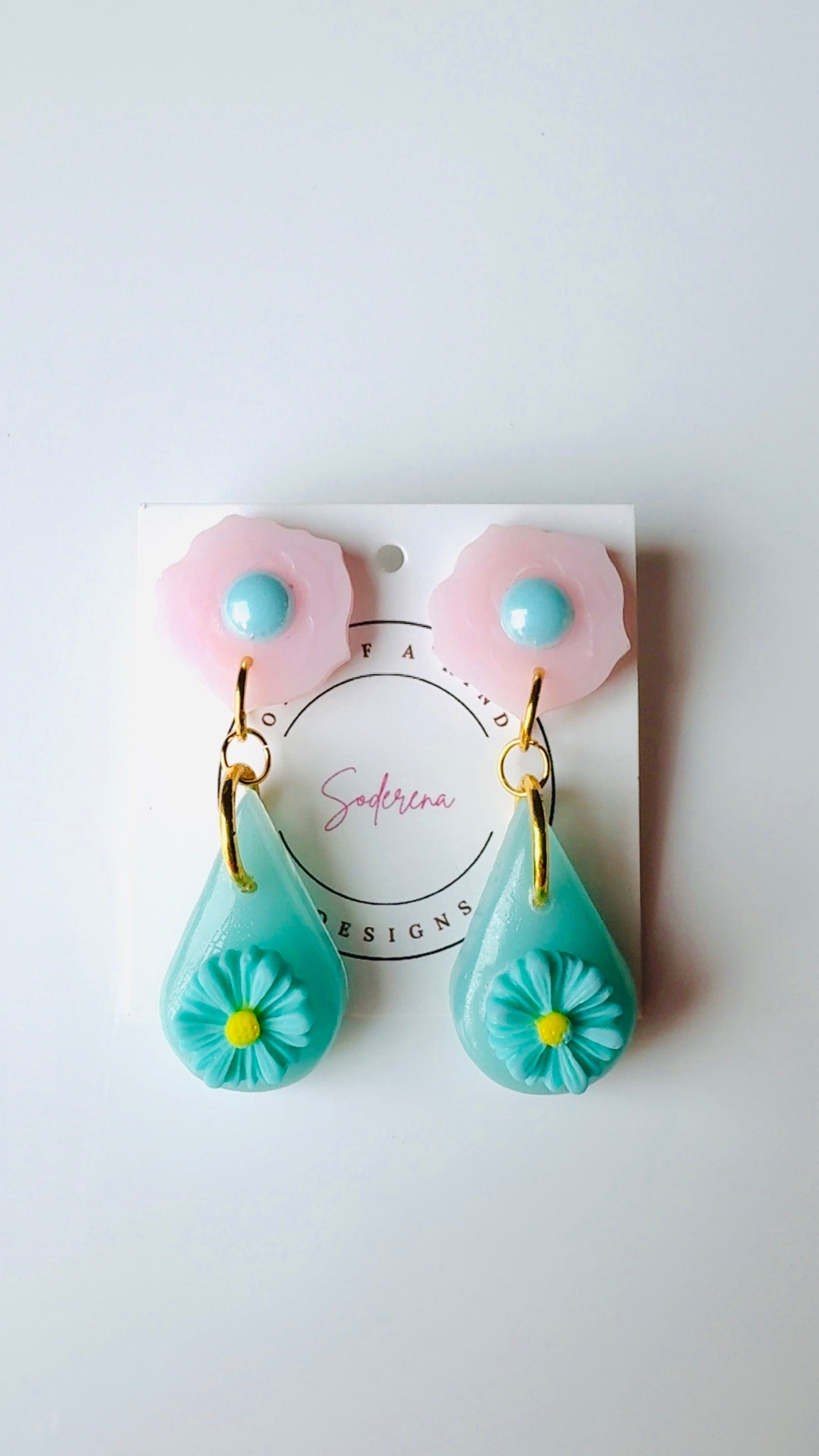 Blue Rose Floral Ear Candy