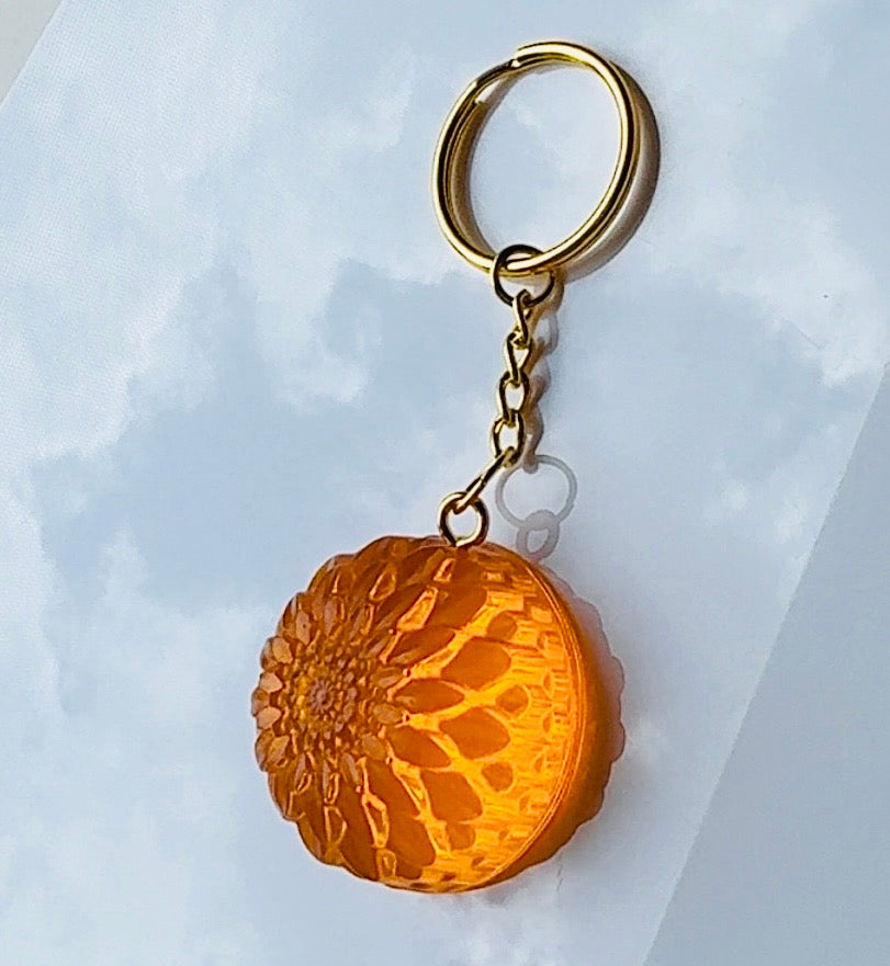 Floral Resin Keychain