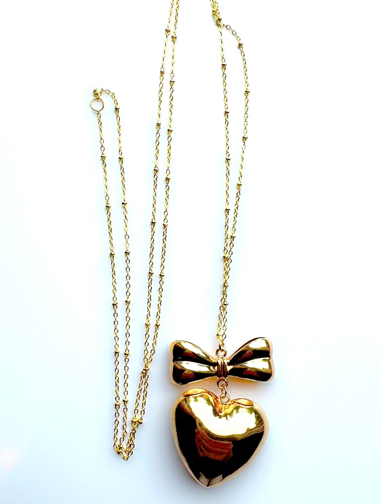 Golden Heart Maxi Necklace