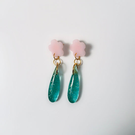 Mint Chandelier Ear Candy