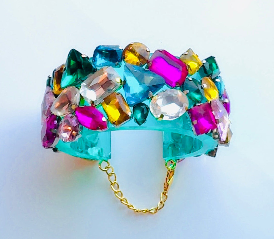 Kaleidoscope Cuff with Chain