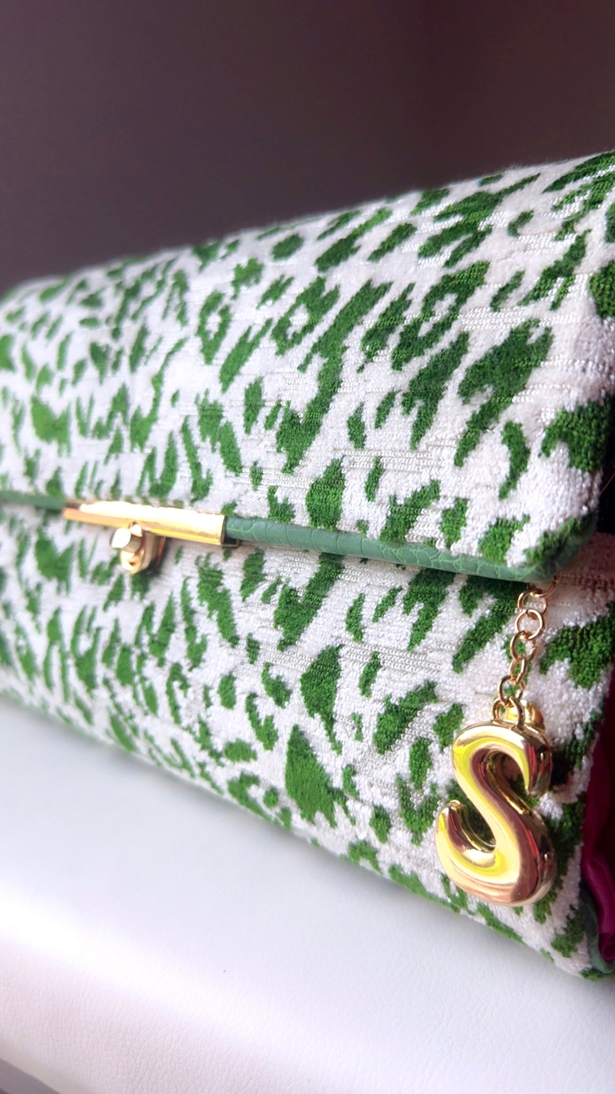 Wicked Green and Pink Clutch