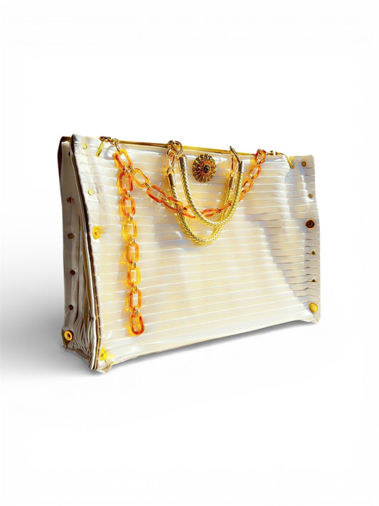 Luxury Satin Pleated Tote