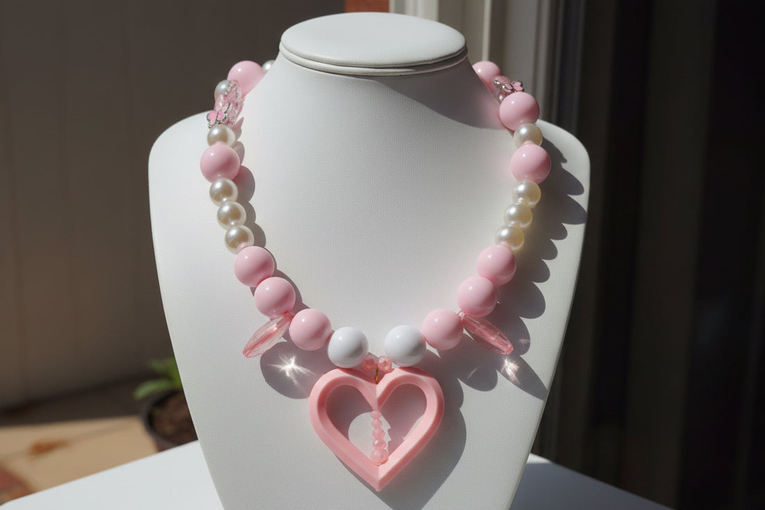 SOLD OUT Big Heart Big Pearl Neck Candy