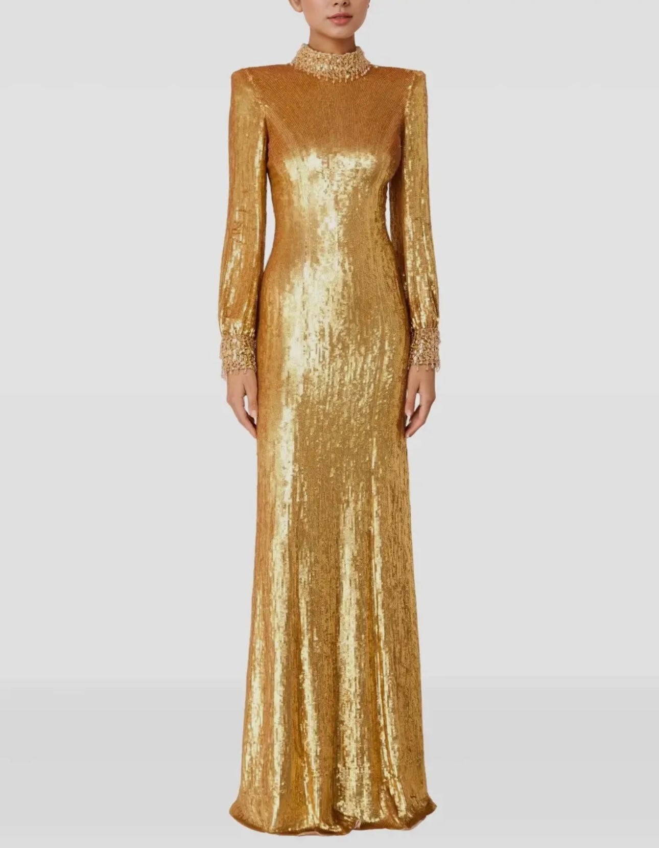 Oscar Gold Sequin Maxi