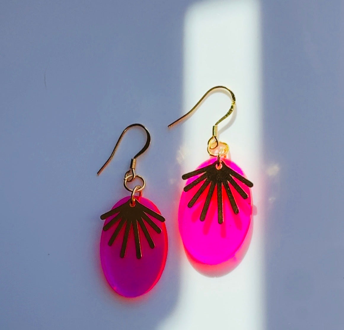 Hot Pink Starburst Earrings