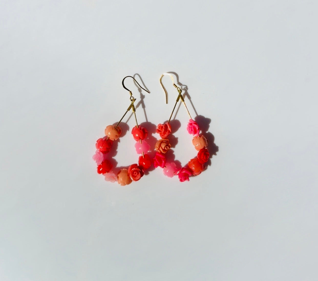 Pink Floral Bouquet Earrings