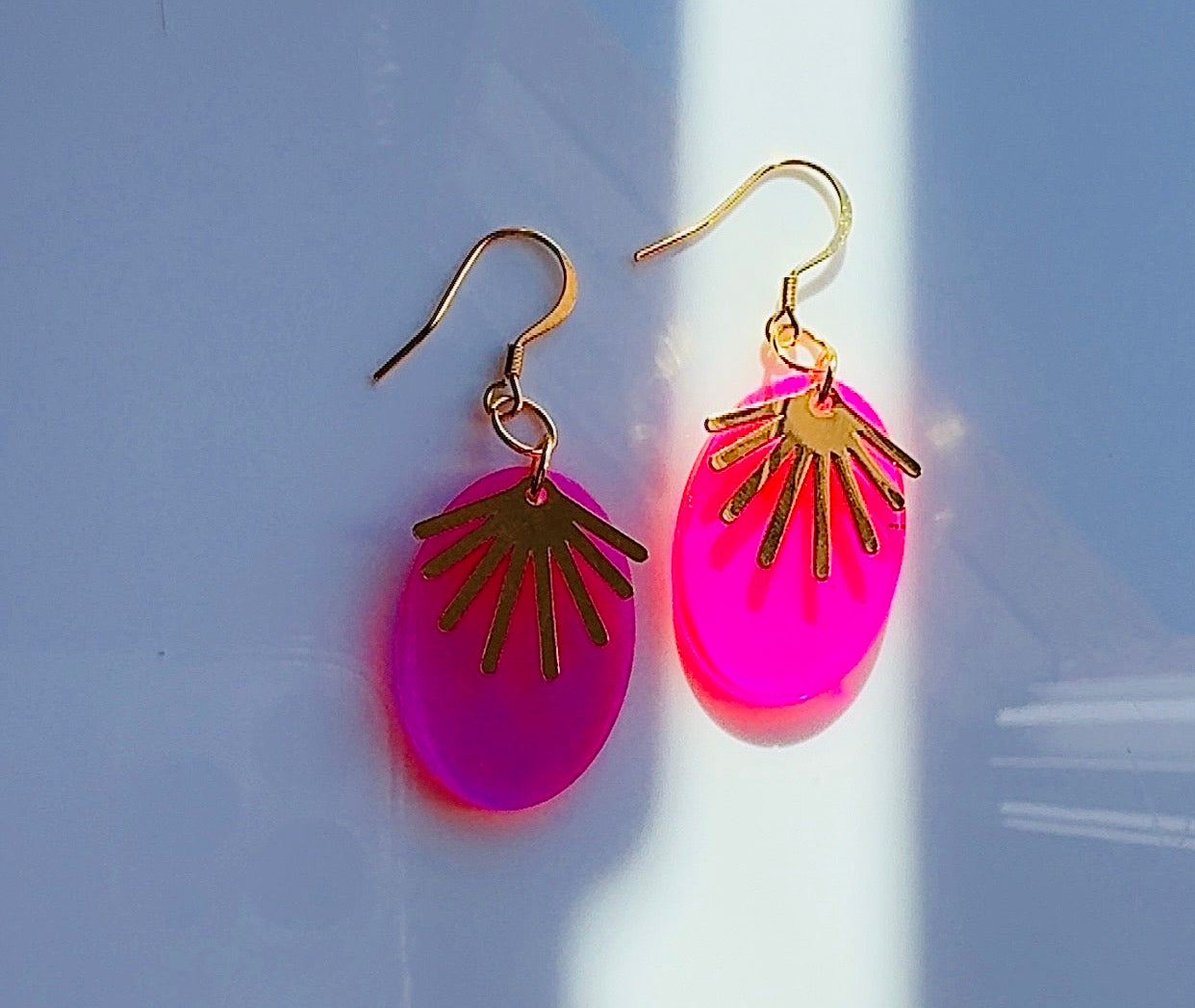 Hot Pink Starburst Earrings