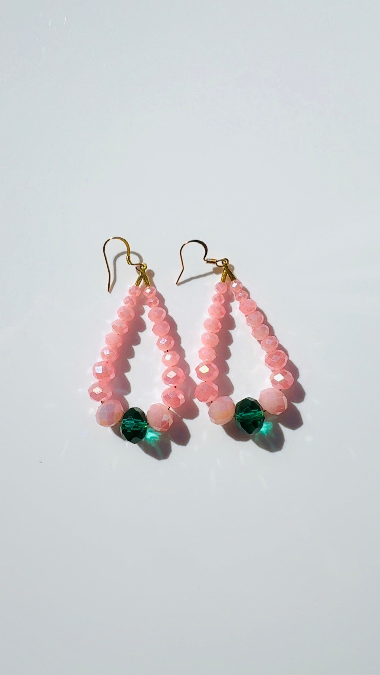 Pink and Green Crystal Loops
