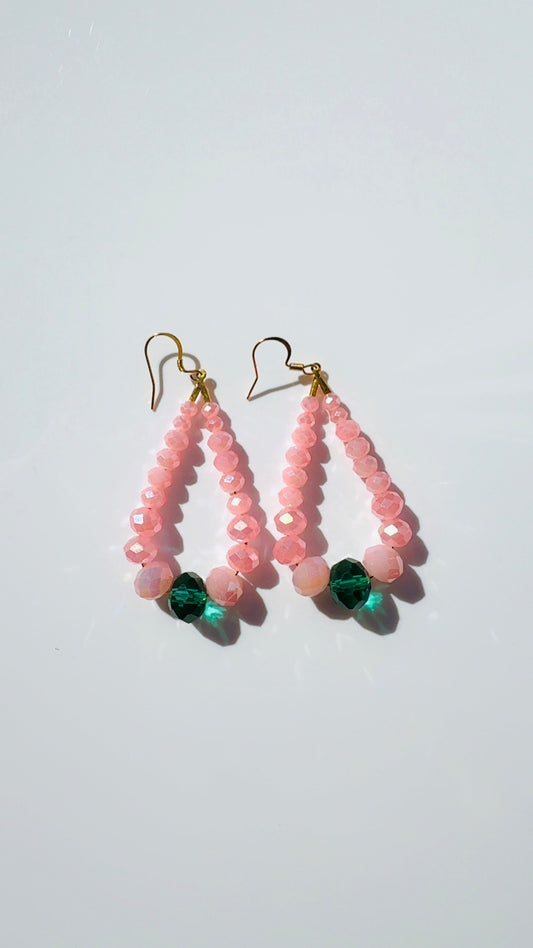 Pink and Green Crystal Loops