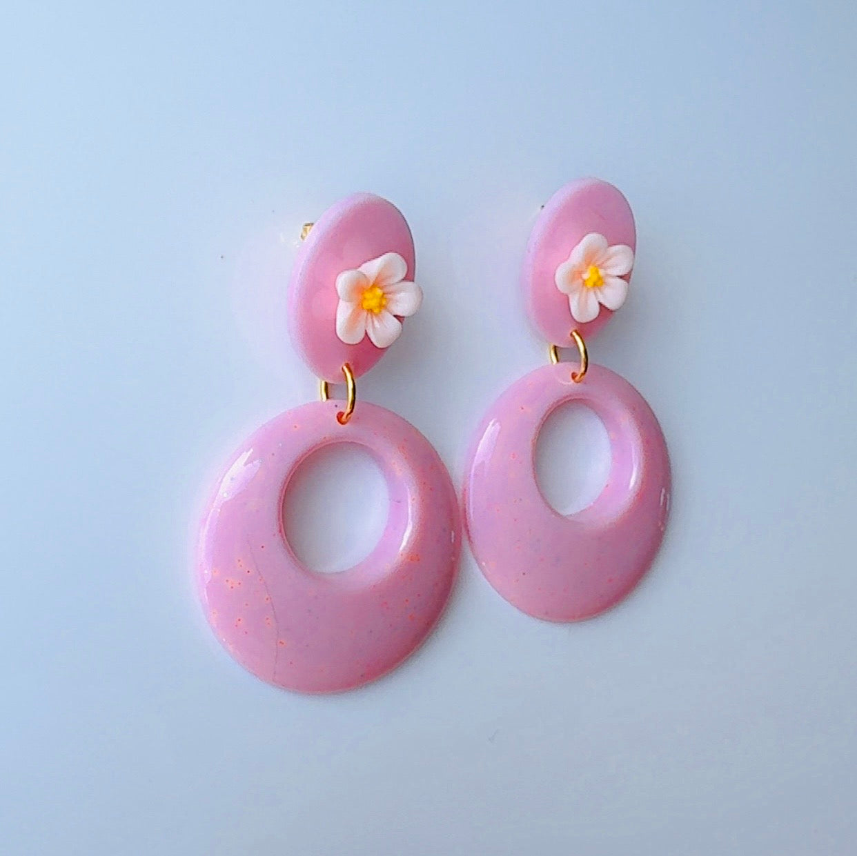 Retro Pink Floral Ear Candy
