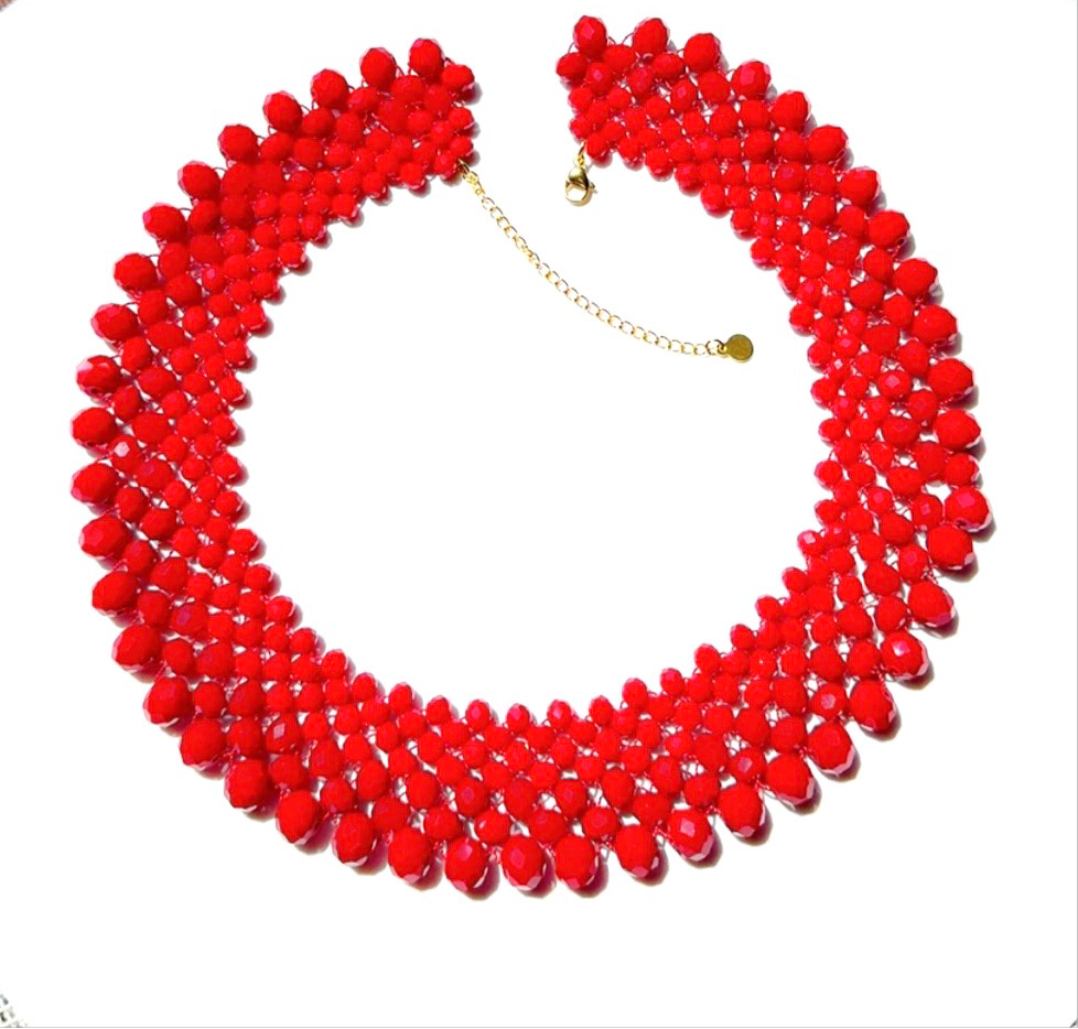 Red Crystal Choker Necklace