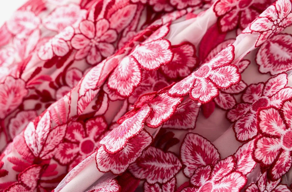 Floral 3D Mini Dress