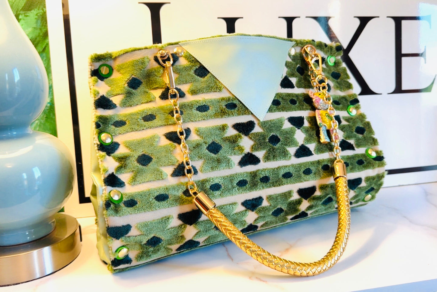 Turkish Green Velvet Clutch
