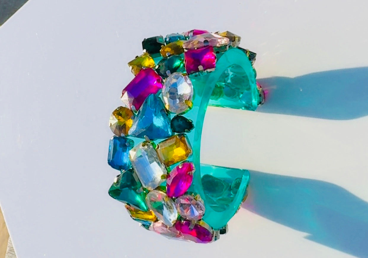 Kaleidoscope Cuff with Chain