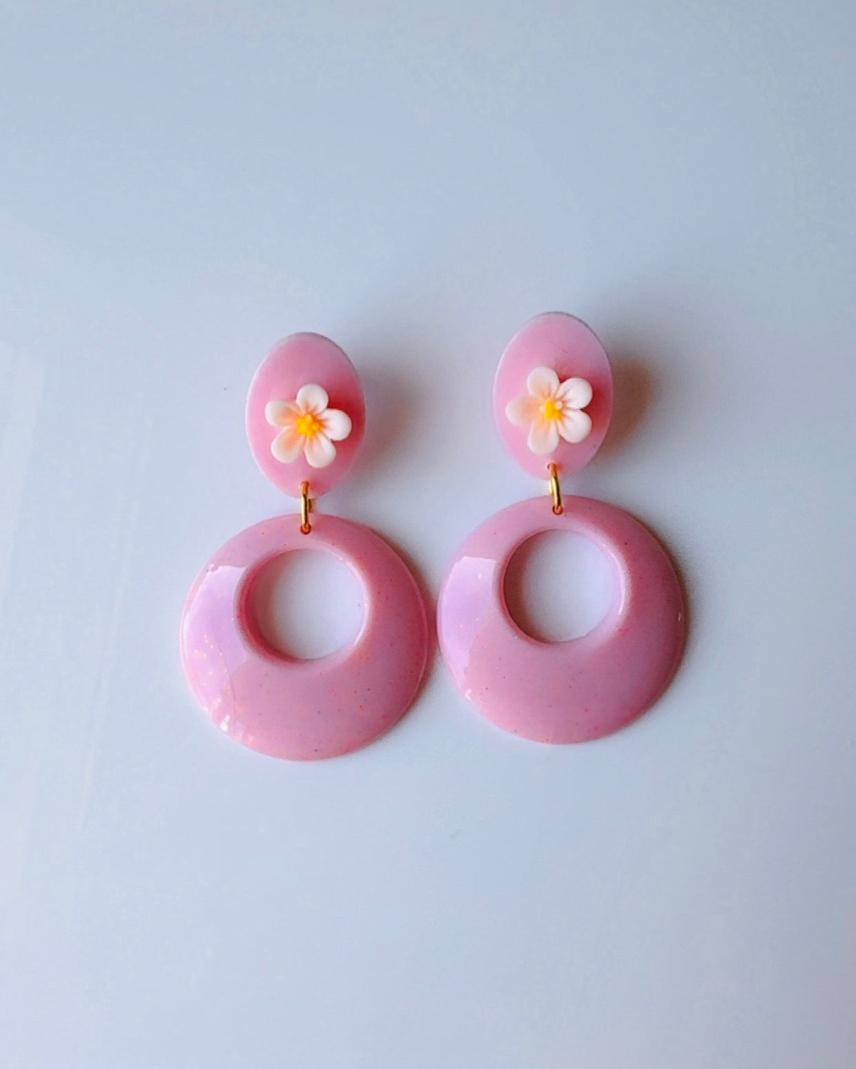 Retro Pink Floral Ear Candy