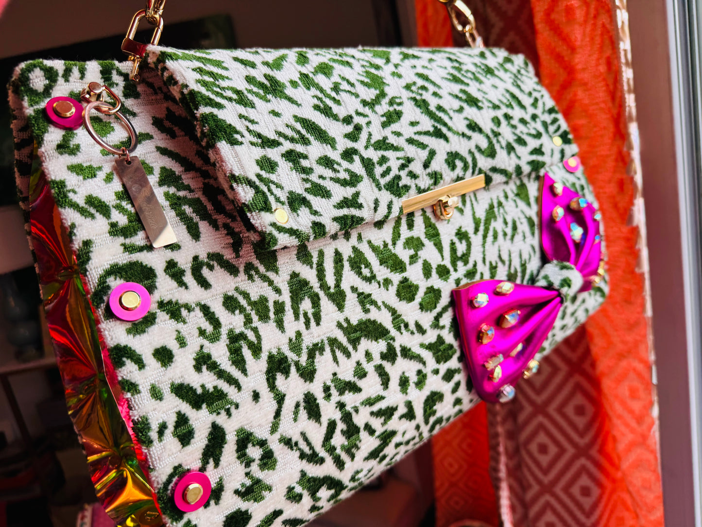 Wicked Green Cheetah Bag