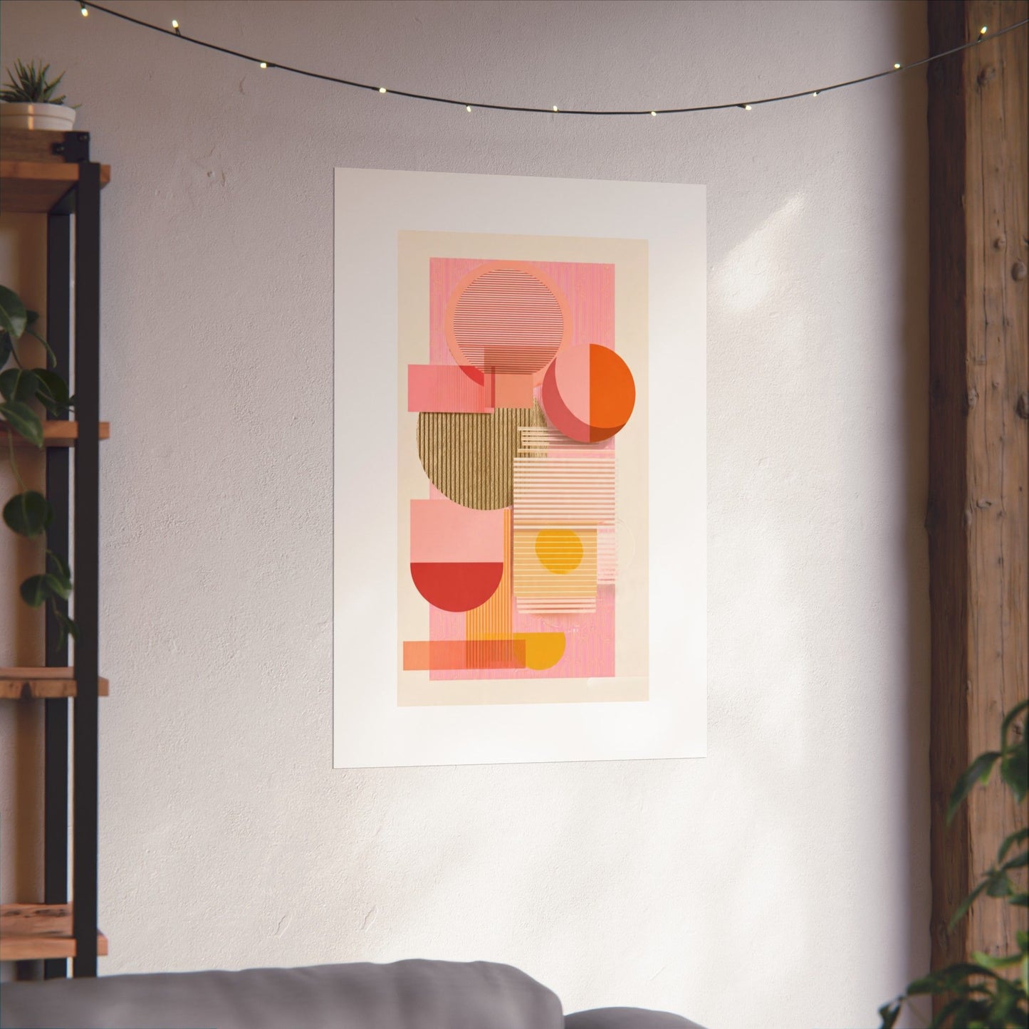 Abstract Geo Portrait — Modern Art Print (Matte Vertical)