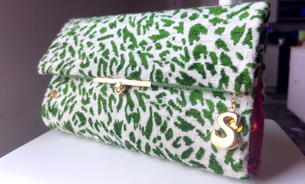 Wicked Green and Pink Clutch