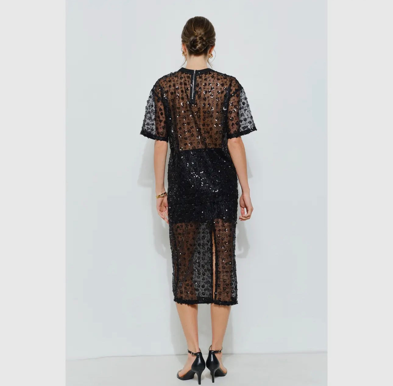 Black Sequin C-Thru Set