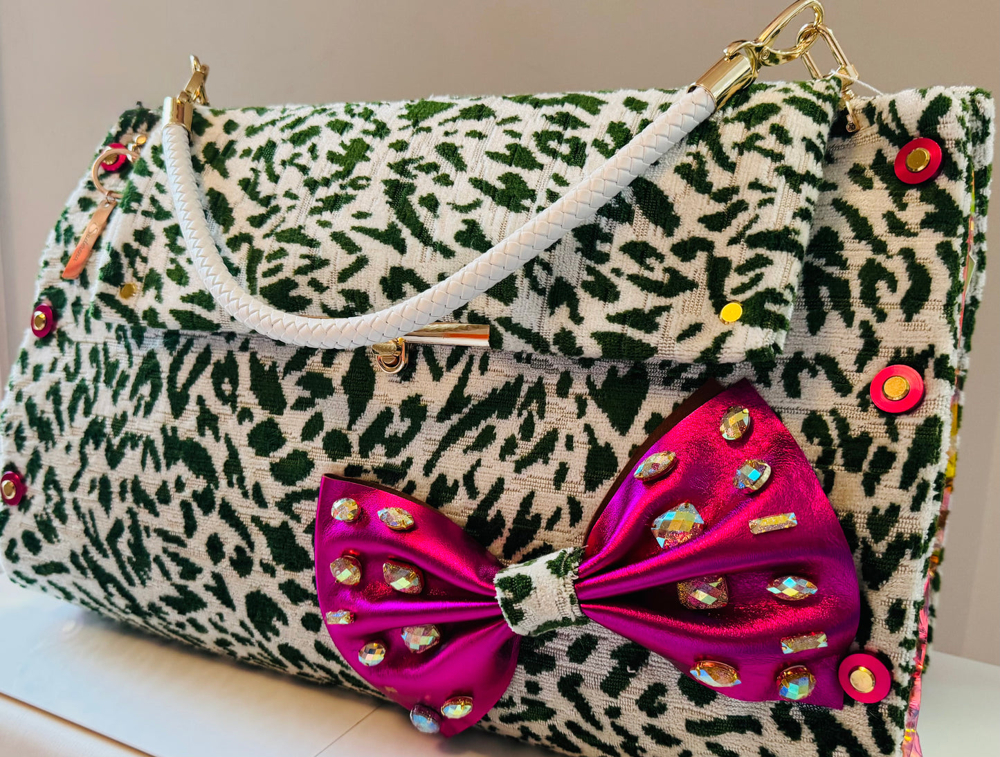 Wicked Green Cheetah Bag