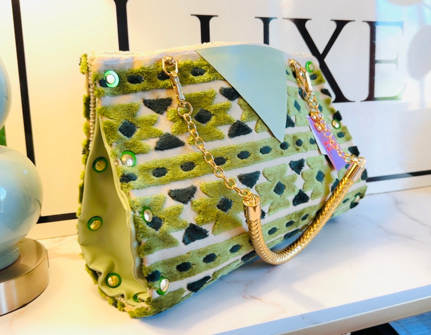 Turkish Green Velvet Clutch