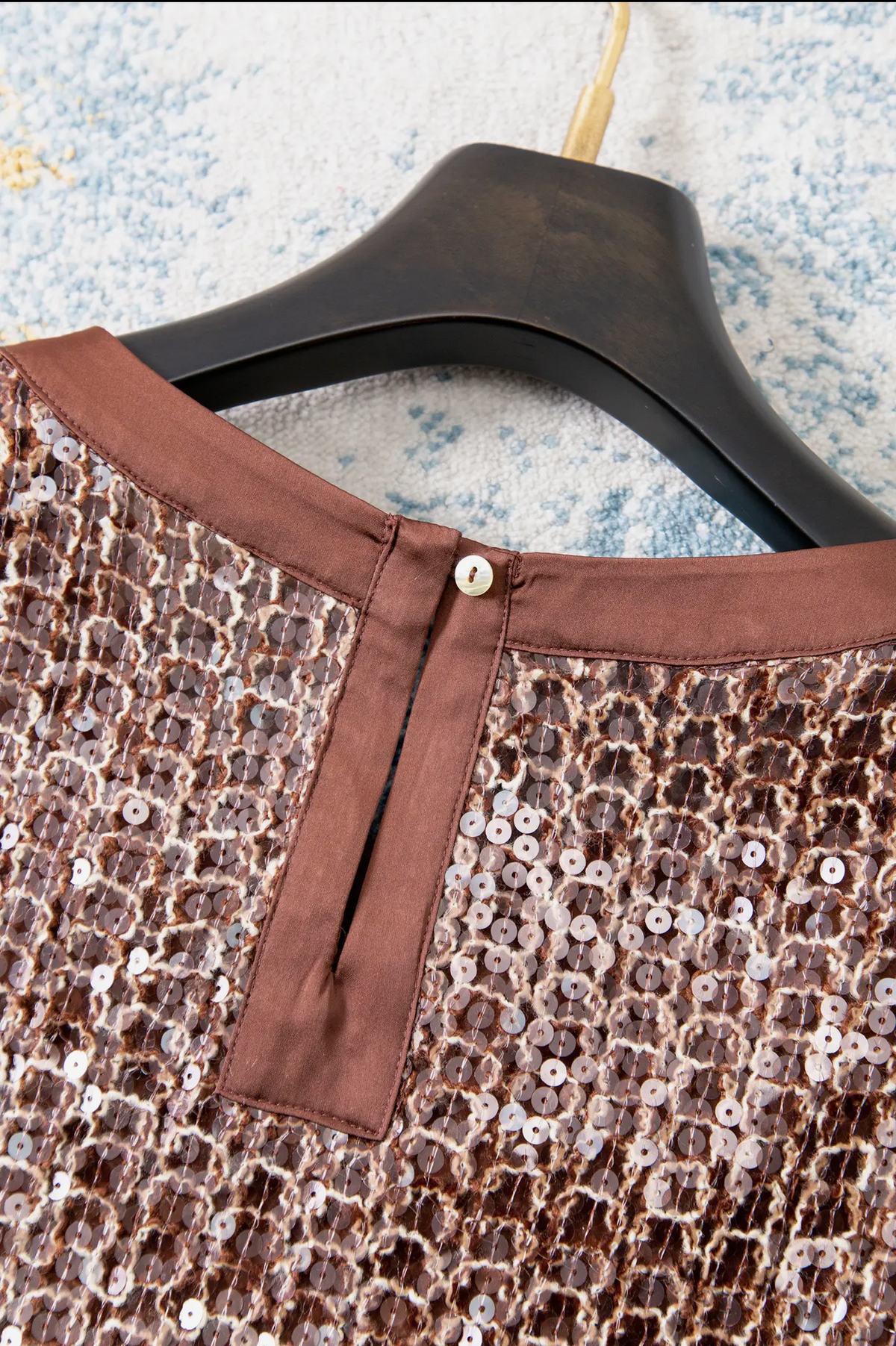 Silk Organza Sequin Sleeveless
Luxury Summer Top