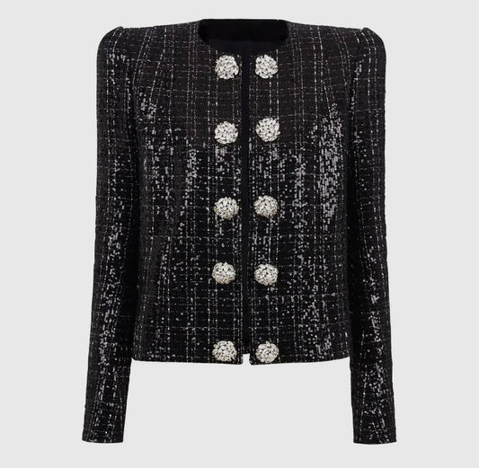 CoCo Black Sequin Jacket