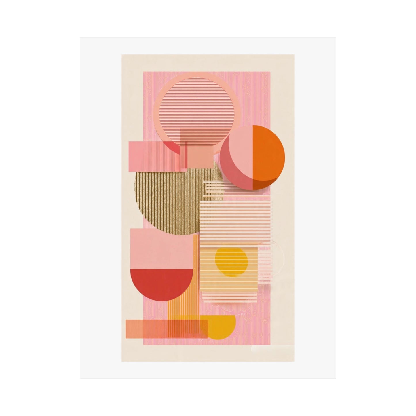 Abstract Geo Portrait — Modern Art Print (Matte Vertical)
