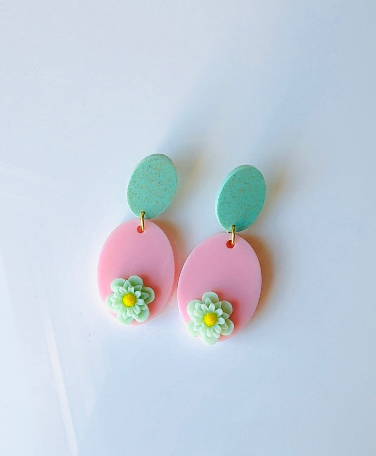 Pastel Floral Basket Earrings