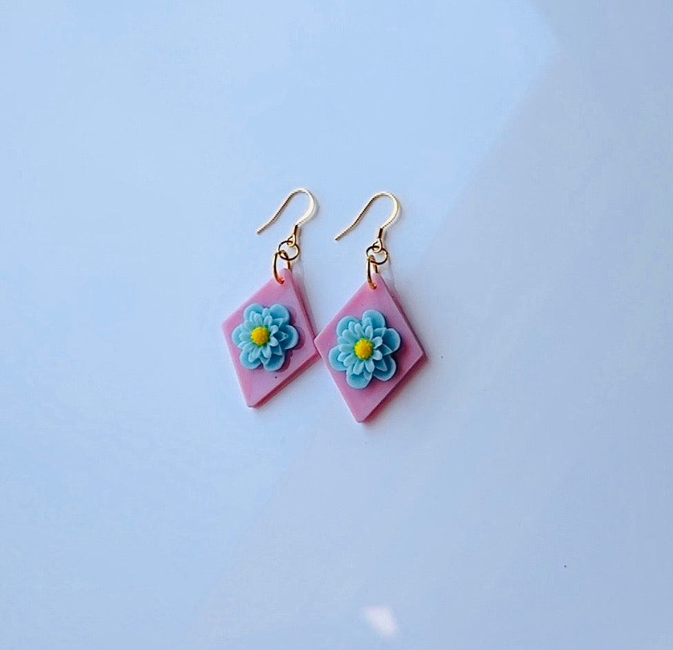 Blue Daisy Dangle