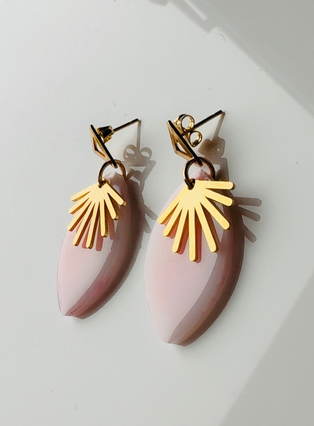 Blush Sunburst Ear Candy