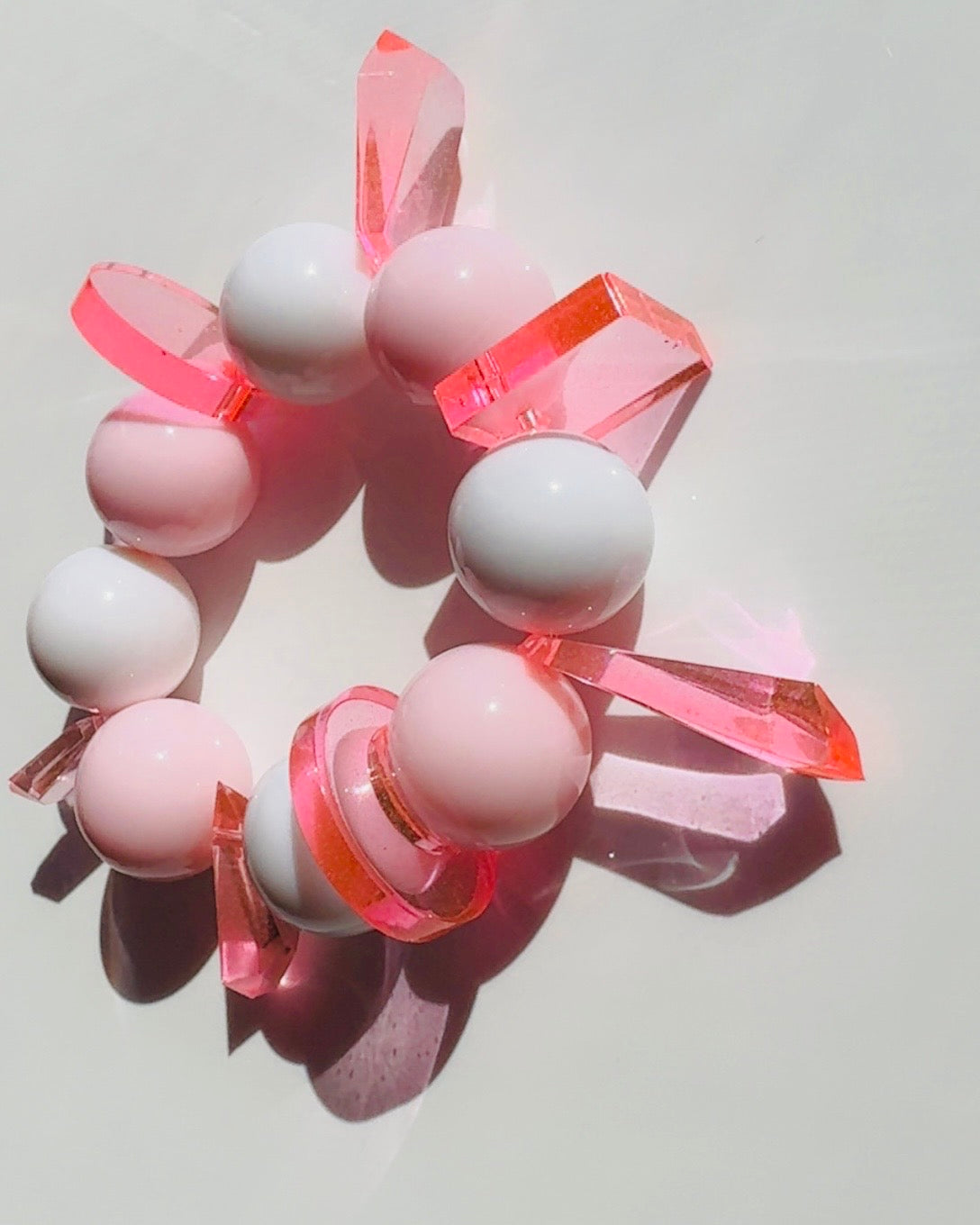 Pink Punk Geo bracelet ￼