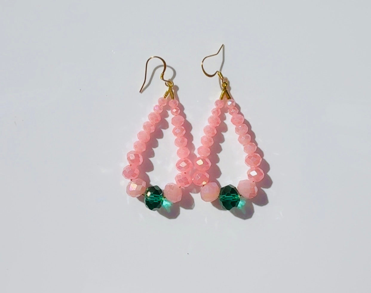 Pink and Green Crystal Loops