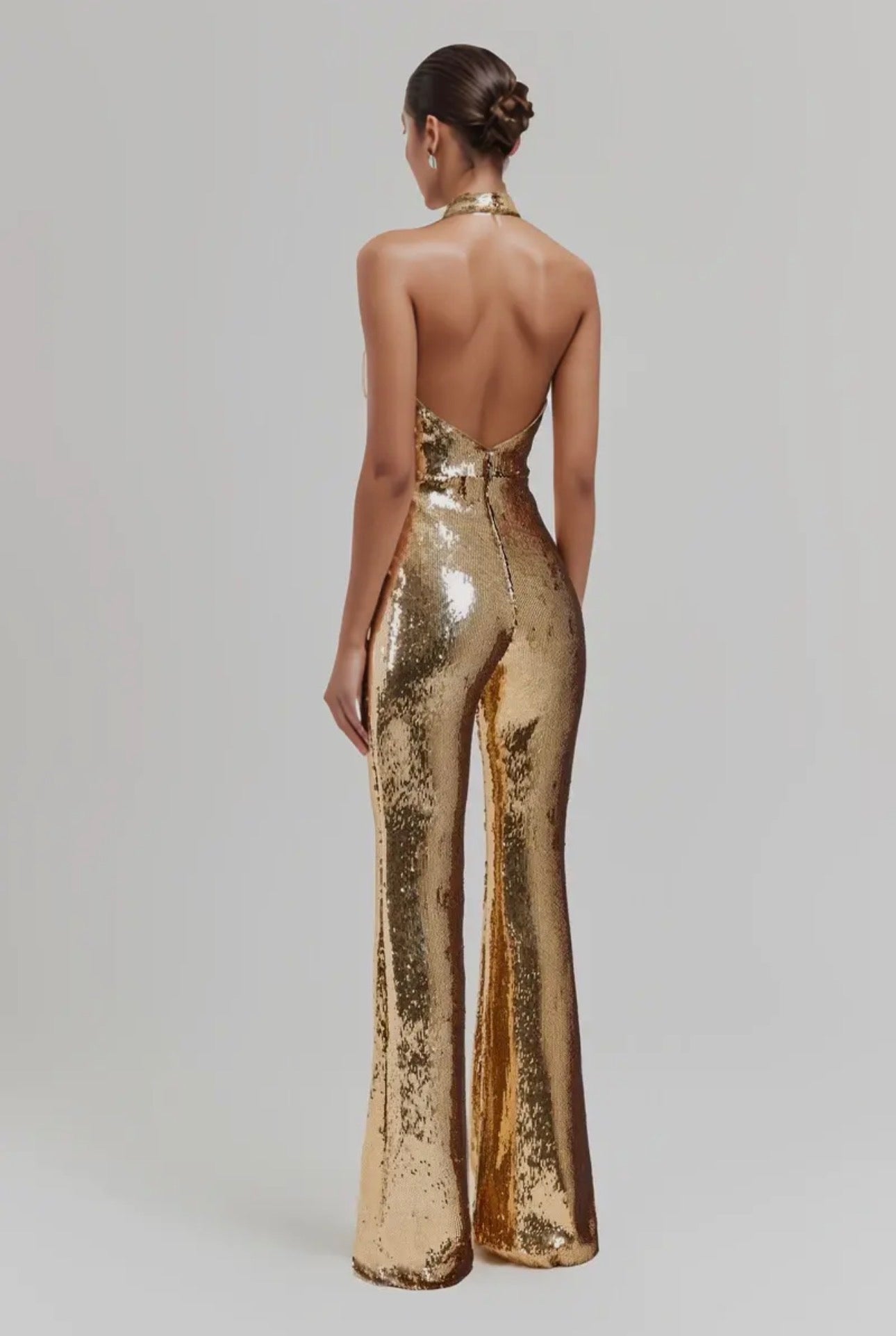 Holiday Gold Sparkle Jumpsuit