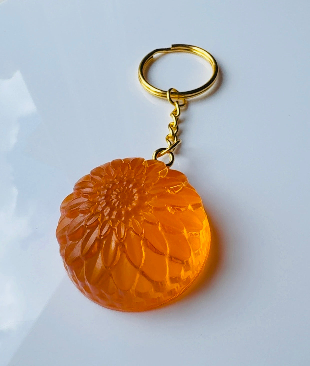 Floral Resin Keychain