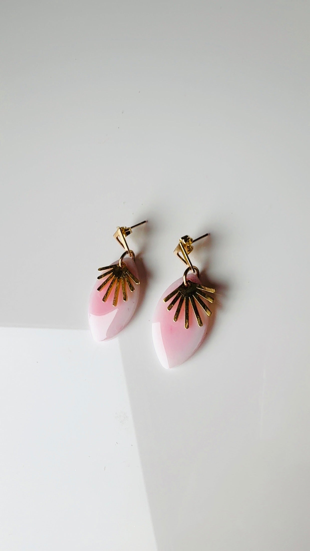 Blush Sunburst Ear Candy