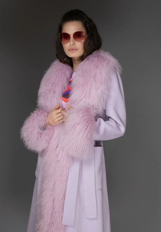 Purple Rain Cashmere Wool Trench