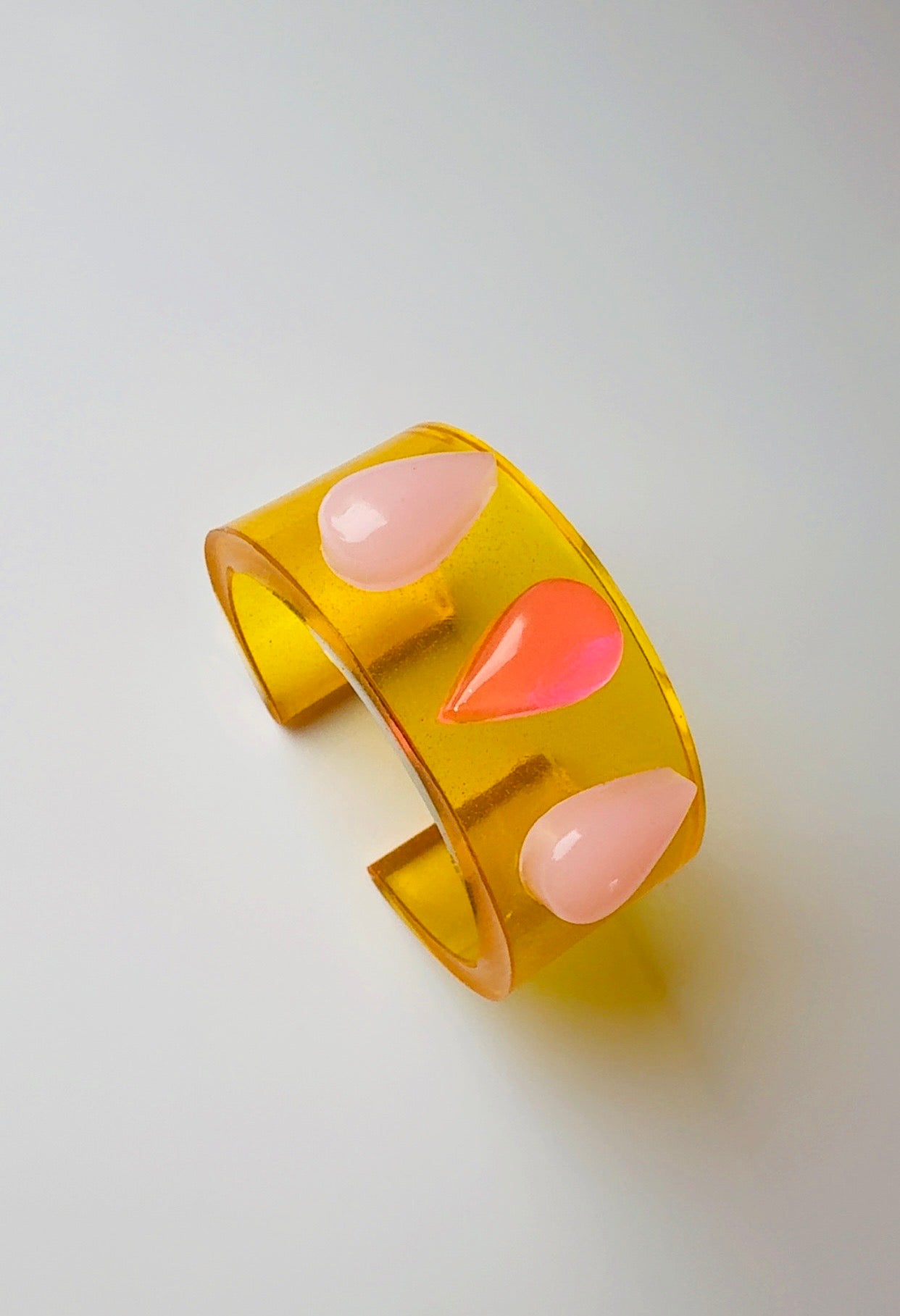 Pink Teardrop Trio Golden