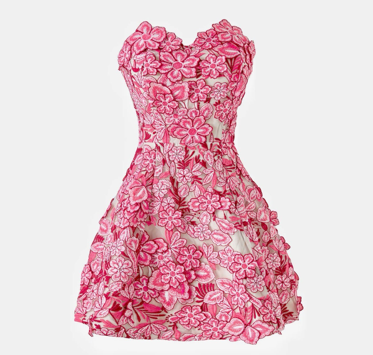 Floral 3D Mini Dress
