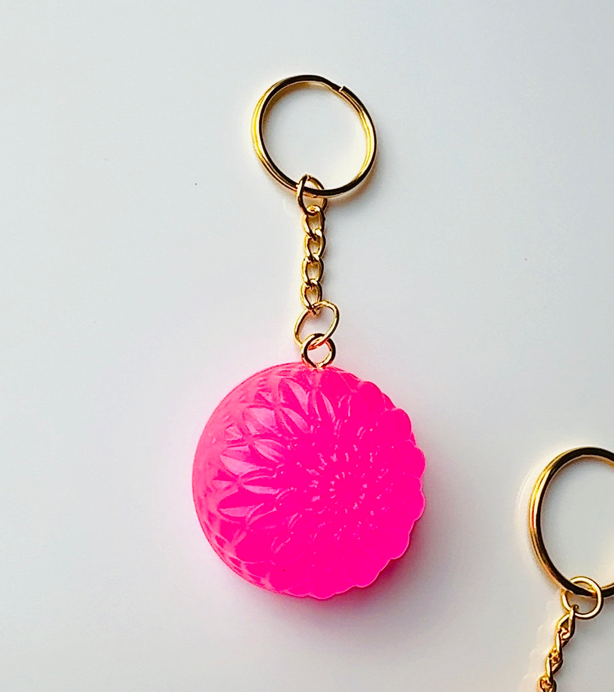 Floral Resin Keychain