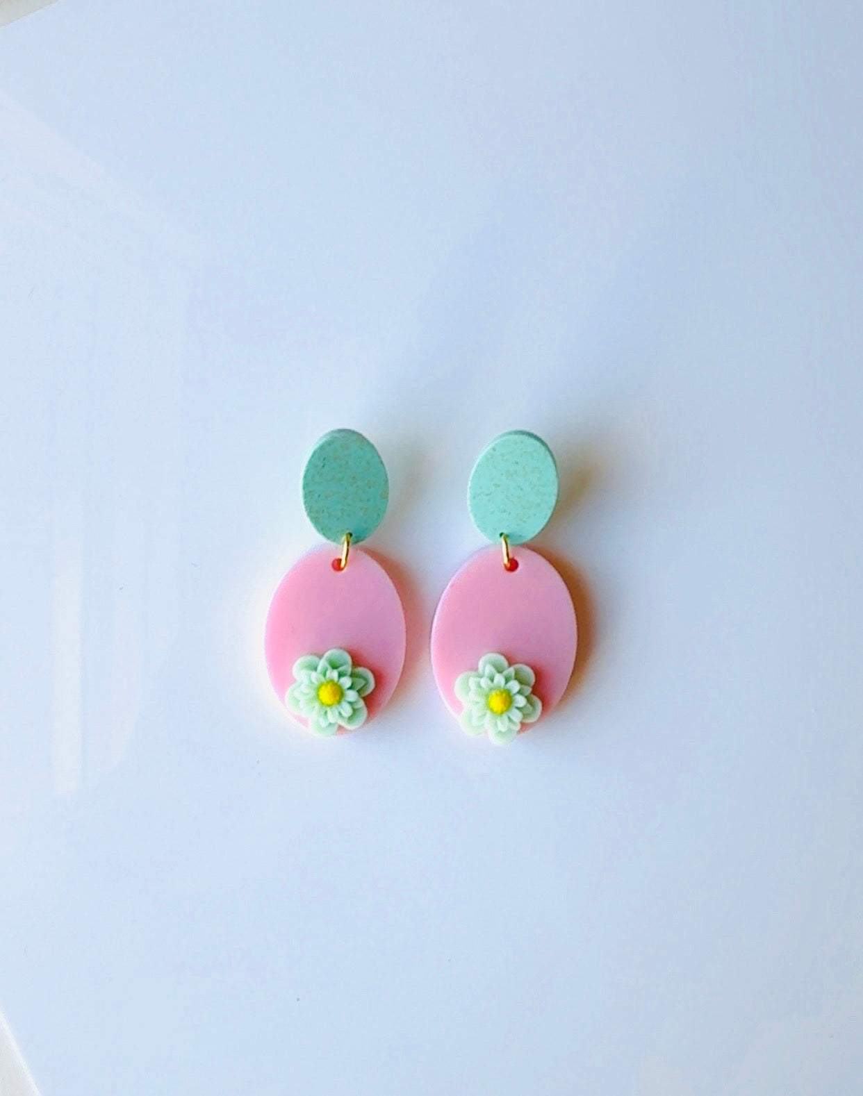 Pastel Floral Basket Earrings