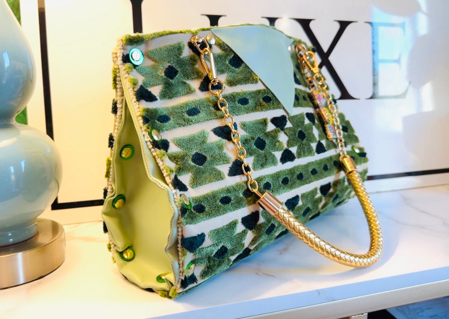 Turkish Green Velvet Clutch