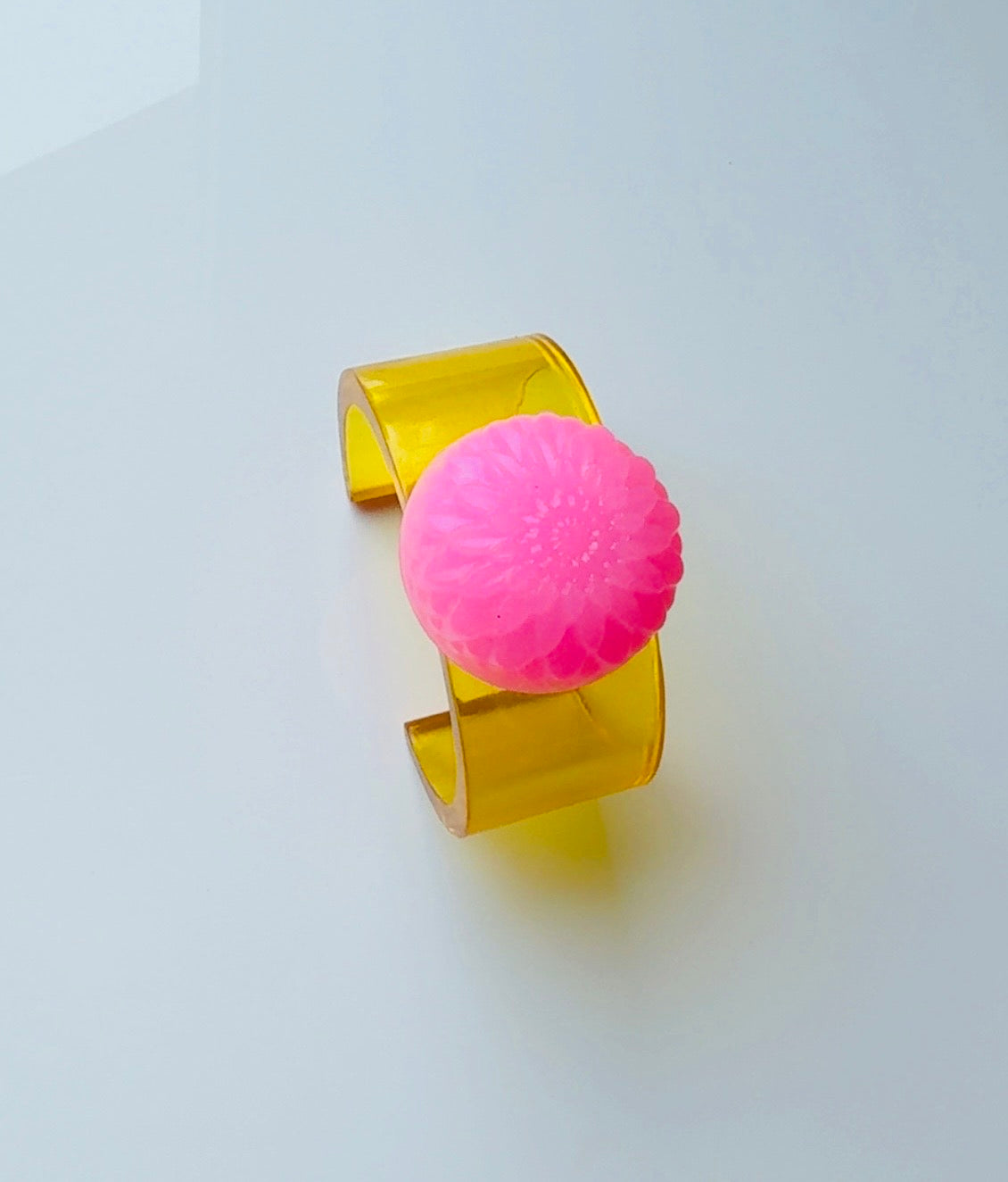 Golden Bubble Gum Dahlia Cuff