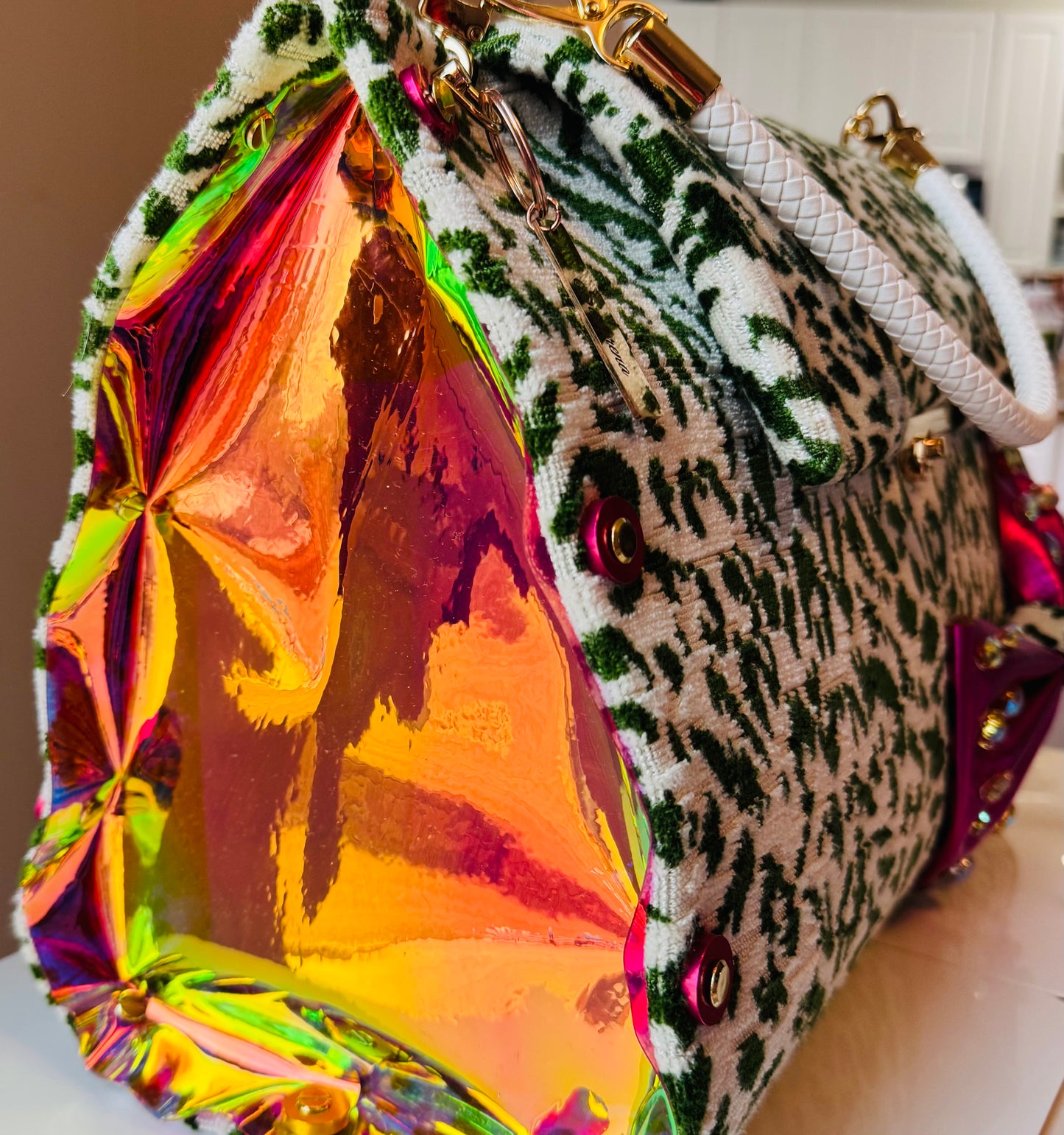 Wicked Green Cheetah Bag