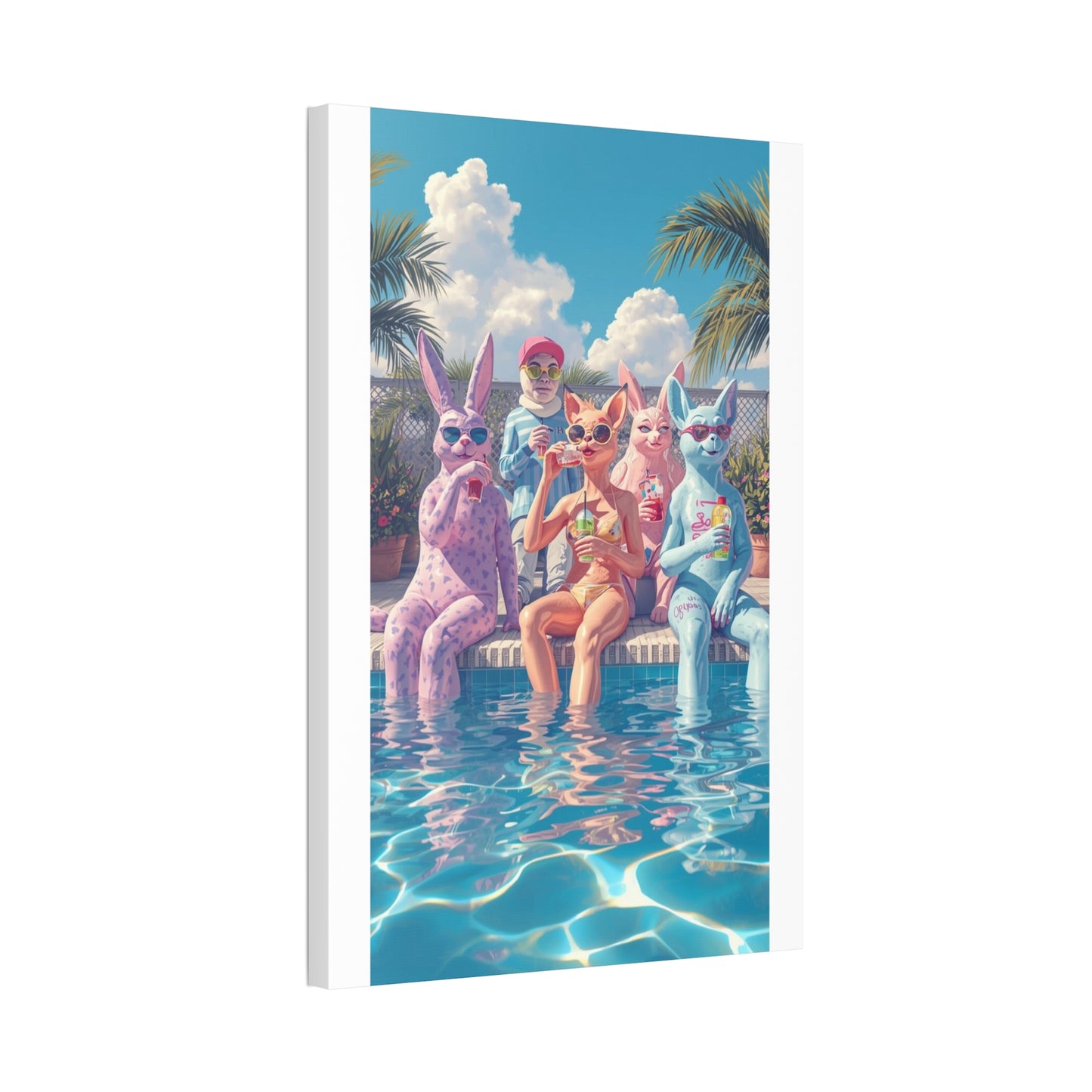 Chillin By The Pool Canvas Print