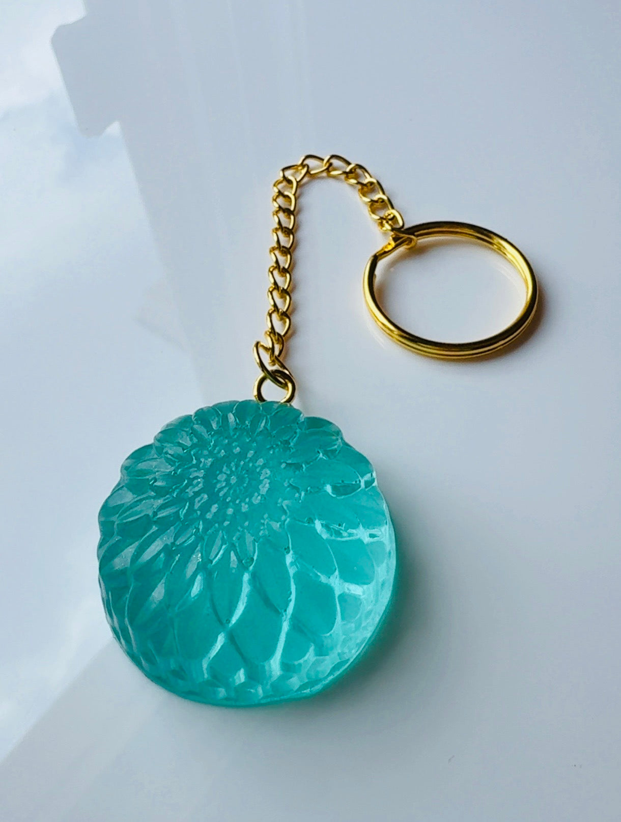 Floral Resin Keychain