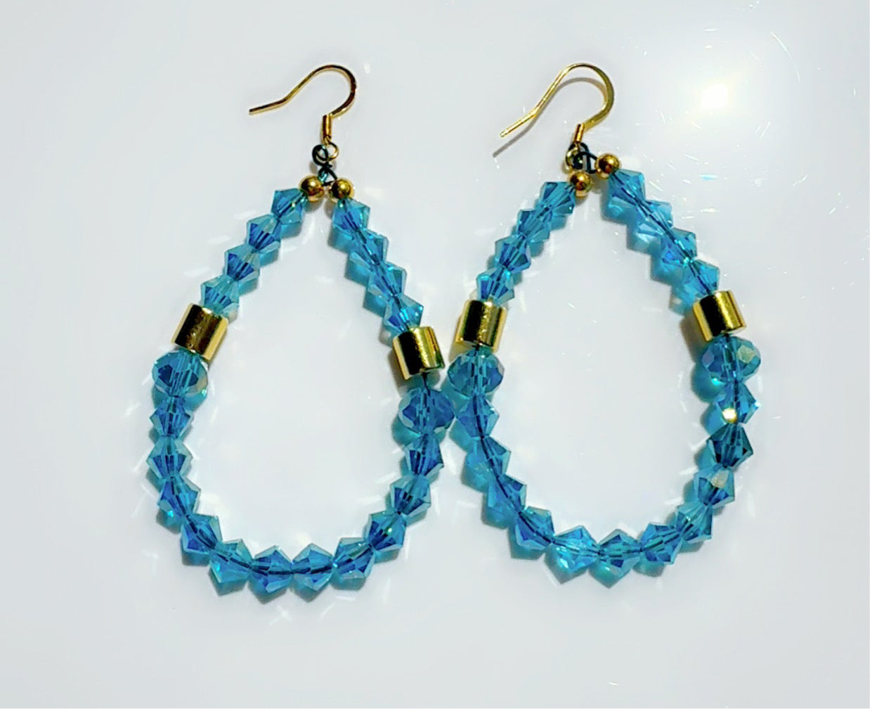 Blue Sky Crystal Earrings Candy