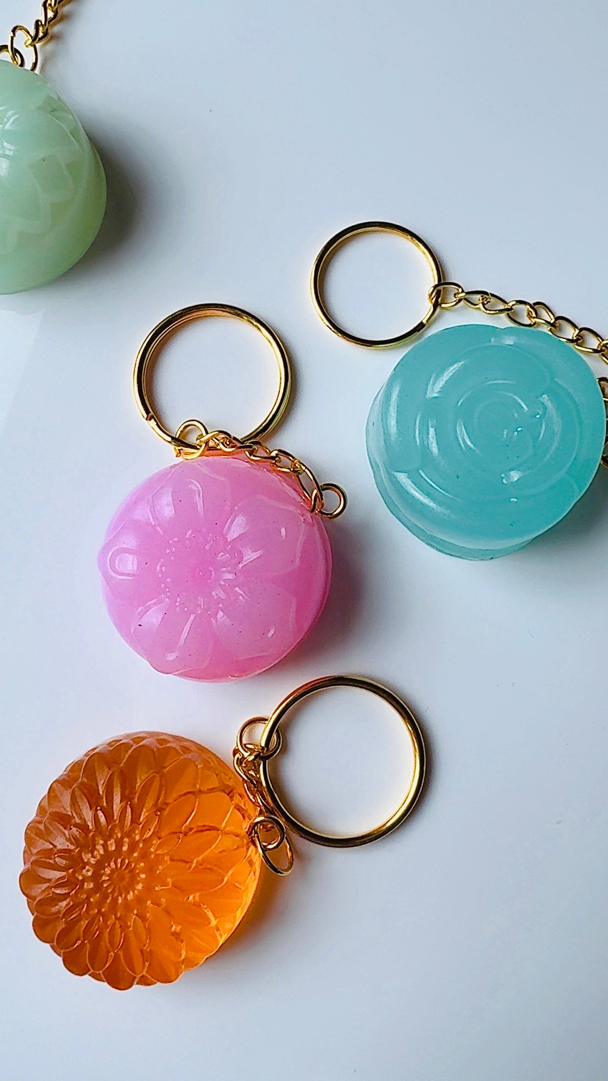 Floral Resin Keychain