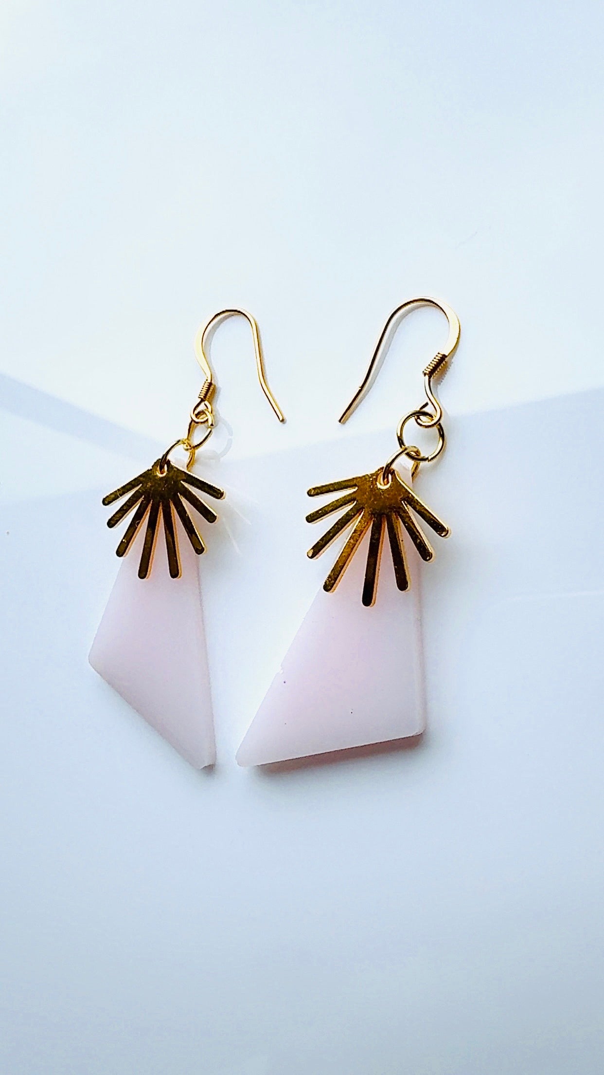 Blush Pink Sunburst Earrings